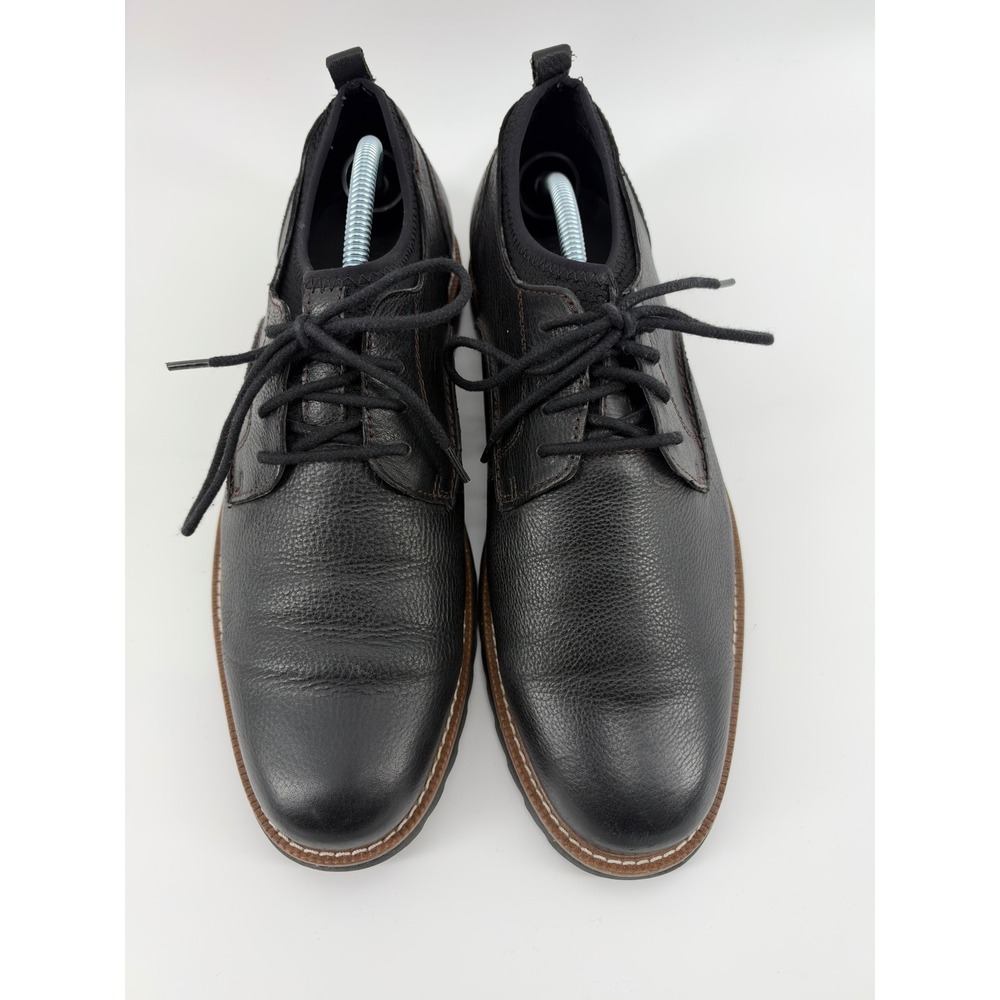 Johnston & Murphy McGuffey Plain Toe Black Leather Derby Mens 11 M 59-40724